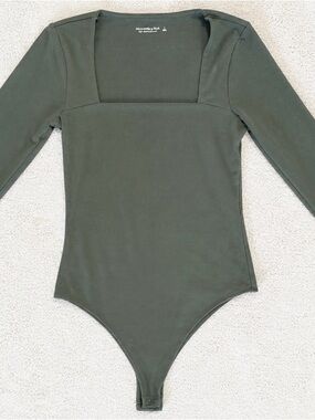 Abercrombie & Fitch Soft A&F Collection Women’s Bodysuit in Olive Green L